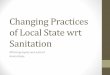 Changing Practices of Local State wrt Sanitation (by Prof Amita Bhide)