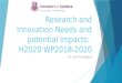 EPA H2020 SC5 Info Day: Research and Innovation Needs and potential Impacts: H2020 WP2018-2020 - Dr. Lisa O’Donoghue, University of Limerick