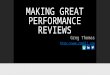 Making Great Performance Reviews