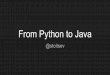 From Python to Java