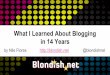 What I Learned about Blogging in 14 Years