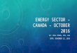 Energy sector – Canada – October 2016