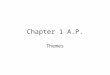 1 chapter themes