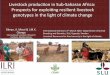 Livestock production in Sub-Saharan Africa: Prospects for exploiting resilient livestock genotypes in the light of climate change