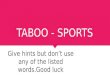 Taboo Game - sports