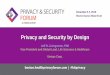 Privacy and Security by Design