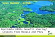 Equitable REDD+ benefit sharing? Lessons from Brazil and Peru