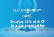 Everyday life with Cloud Foundry in a big organization (Cloud Foundry Days Tokyo 2016)
