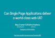 Can Single Page Applications Deliver a World-Class Web UX?