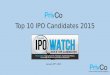 PrivCo's Top 10 IPO Candiates for 2015