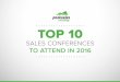 The Top 10 Sales Conferences of 2016
