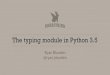 Python typing module