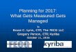 Planning for 2017: What Gets Measured Gets Managed