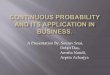 Continuous probability Business Statistics, Management