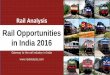 Rail opportunities in india