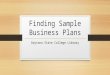 Finding Sample Business Plans