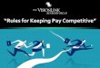 Rules for Keeping Pay Competitive
