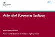1. Antenatal screening updates