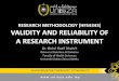 8. validity and reliability of research instruments