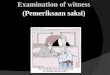 Evidence-Examination of Witness