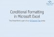 Conditional Formatting in Microsoft Excel