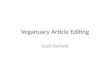 Veganuary Article Editing