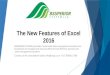 The new features of Excel 2016