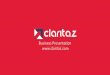 Claritaz Business Presentation-2016v2