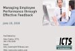 Managing employee performance through effective feedback