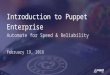 Introduction to Puppet Enterprise- 01/19/2016