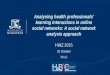 Xin Li - Analysing health professionals' learning interactions in online social networks