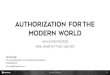 NYC Identity Summit Tech Day: Authorization for the Modern World