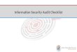 IS Audit Checklist- by Software development company in india