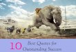 10 best quotes for outstanding success