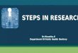 STEPS IN RESEARCH