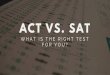 ACT vs. SAT: What Is The Right Test For You?