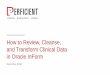 How to Review, Cleanse, and Transform Clinical Data in Oracle InForm