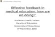 Effective feedback in medical education