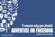 9 Reasons You Should be Using Facebook advertising