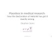 Placebos in medical research
