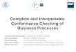 Complete and Interpretable Conformance Checking of Business Processes