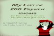 My list of 200 french idioms