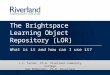 Brightspace Learning Object Repository (LOR): What Is It And How Can I Use It?