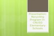 Recycling Program in CNUSD Elementary Schools Presentation