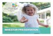 Summer Infant Investor Presentation - September 2016