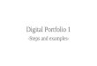 Digital portfolio 1  overview and examples