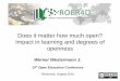Does it matter how much open? Impact in learning and degrees of openness