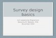 Survey design basics
