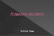 Magazine analysis covers and contents pages