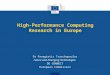 High-Performance Computing Research in Europe